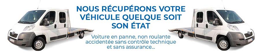 Camions porte voitures pour récupérer les véhicules repris.